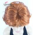 StrongBeauty Short Wig Soft Tousled Curls Blonde Highlights Full Synthetic Wigs COLOUR CHOICES
