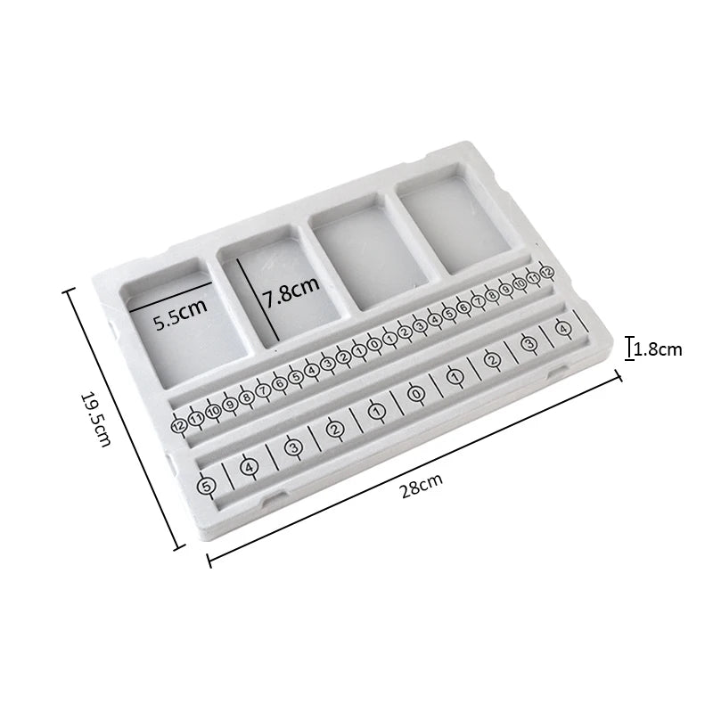 Gray Flocked Bead Board For DIY Bracelet Necklace Beading Jewelry Making Organizer Tray Design Craft - Visuel 10 | SAMAG
