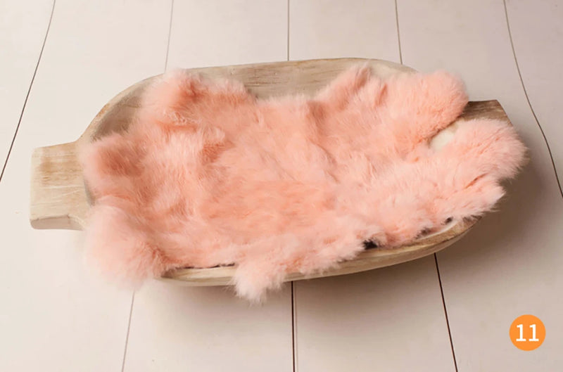 Rabbit Fur For Babies Baby Girl Birth Newborn Photography Props Blankets Accessories New Born Photo Shoot Background Blanket