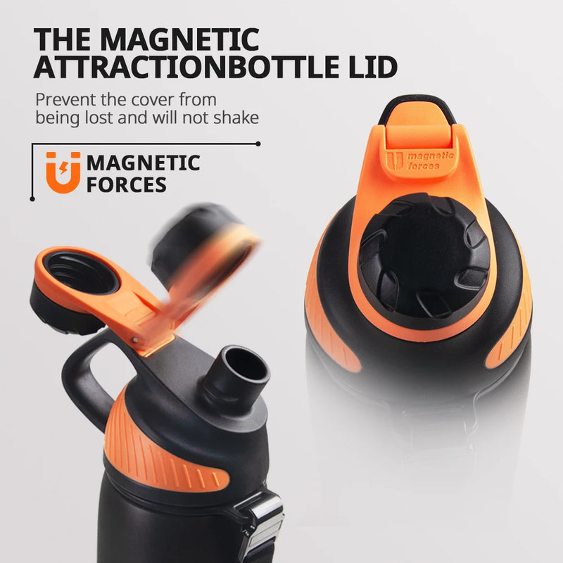 Fjbottle Thermo bottle With Magnetic Lid Outdoor Sport Stainless Steel Water Bottle Keep Cold Insulated Vacuum Flask 1000ml