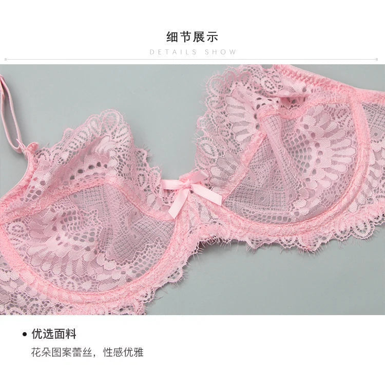 2021 New Embroidery Women Bra Sets Lace Push Up Underwear Brief 34/75 36/80 38/85 40/90 42/95 44/100 BCDE Cup Plus Size Lingerie