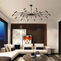 Black Chandelier Living room Foyer Hotel Large Chandelier Indoor Nordic Post Modern Loft Industiral Vintage Chandelier Lighting