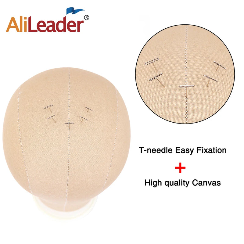 Alileader Canvas Block Poly Head Wig Making Head Weft/Wig Display Styling Mannequin Head Manikin Head Dryer20.5" 21"22.5"23inch