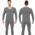 Men's Thermal Underwear Autumn Winter Long Johns Thermal Underwear Tops and Bottoms Set V-Neck Seamless Underwear for Man