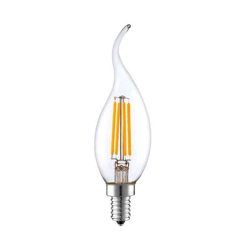10pcs LED Bulb E14 4W/6W Dimmable Edison Retro Filament Candle Light AC220V C35 Warm/Cold White 360 Degree Energy Saving Lamp