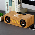 Alarm Clock Multi-function Wooden Wireless Bluetooth Speaker Subwoofer TV Soundbar Home Theater Column for Computer Speakers FM