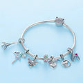 WOSTU 925 Sterling Silver Animal Cat Charm Pendant Heart Family Ladybug Bee Beads Fit Original Bracelet DIY Jewelry For Women
