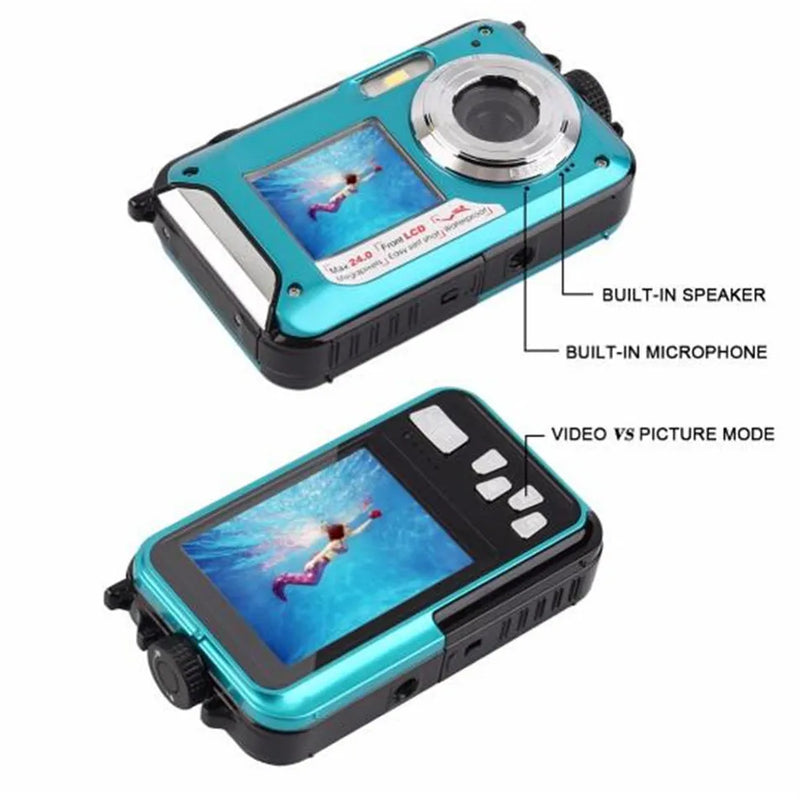 3 Inch  Dual Screen Portable Digital Camera Water-proof Video Camera