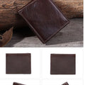 GENODERN Cow Leather Men Wallets with Coin Pocket Vintage Male Purse RFID Blocking Genuine Leather Men Wallet with Card Holders
