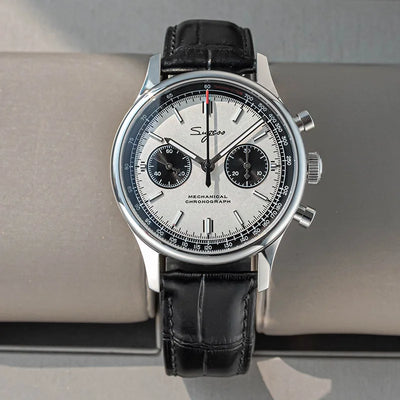 Limited Edition Official Pilot Mechanical Watch Chronograph ST19 Original Military 40MM Men Wristwatch Panda Watches | SAMAG