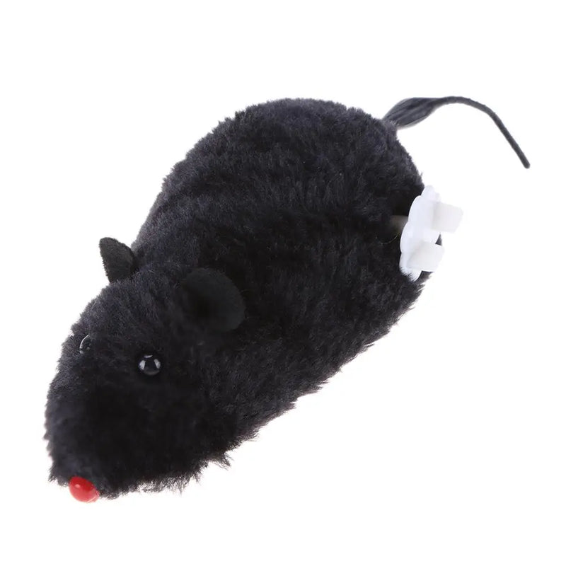 Creative Funny Clockwork Spring Power Plush Mouse Toy Multi Color Cat Dog Playing Interactive Toy Mechanical Motion Rat Pet Toy