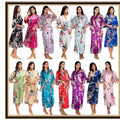Half Sleeve Loose Style Woman Japanese Kimono Satin Silk | SAMAG
