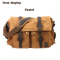 I AM LEGEND Will Smith Canvas +Genuine leather Men Messenger Bag Canvas Shoulder Bag men Crossbody Bag Sling Casual Bag Satchel