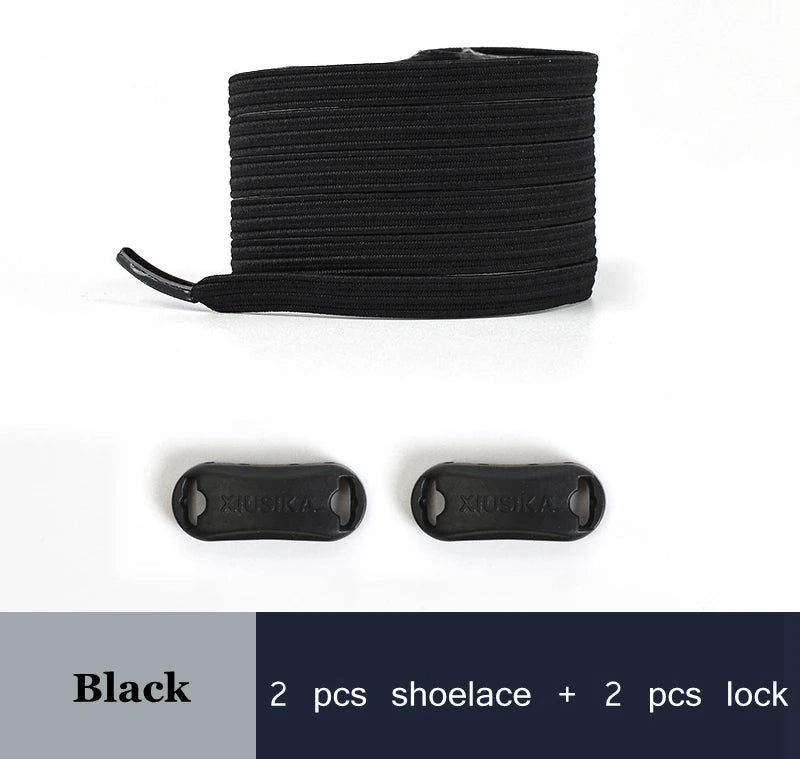 2022 New No Tie Shoe laces Elastic Laces Sneakers Flat Shoelaces without ties Kids Adult Quick Shoe lace Rubber Bands for Shoes