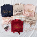 Wedding Bride Bridesmaid Robe Dressing Gown Sexy Women Bathrobe Nightgown Short Sleepwear Casual Flower Kimono Geisha M L XL