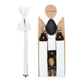 Fashion Suspenders Men Elastic Band Bowtie Set Leather 6 Clips Brace Male Vintage Casual Wedding Party - Visuel 14 | SAMAG