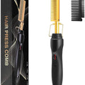 2 In1 Hot Comb Hair Straightener Electric Heating Comb Fast Heating Portable Travel Anti-Scald Beard Straightener Press Comb