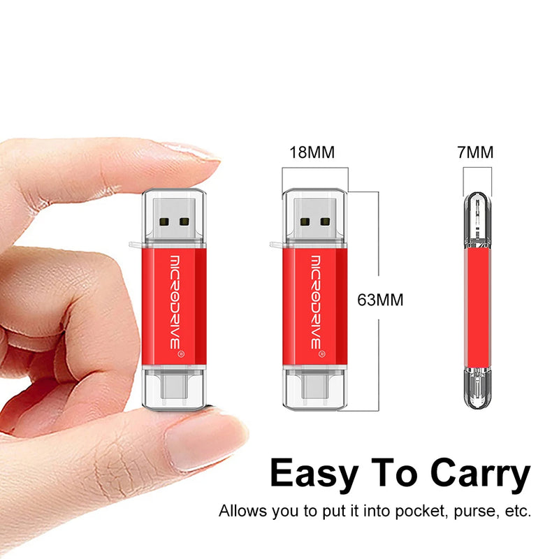 Super Mini TypeC USB flash drive Pen Drive high quality 4GB 8GB 32GB 64GB 128GB 256GB Pendrive for Type-C device