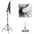 Photography 50x70CM Softbox Lighting Kits System Soft box Professional Continuous Light Use For Photo Studio Portrait Shooting