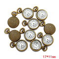 10 pcs Enamel charms antique bronze metal watch pendants fit diy necklace bracelet charms for Jewelry making W80