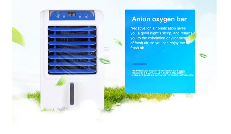 Water Circulation Bed Ice Sleeping Pad Water-cooled Refrigeration Mattress Cooling Fan Conditioner Air Conditioning Cooler EU US