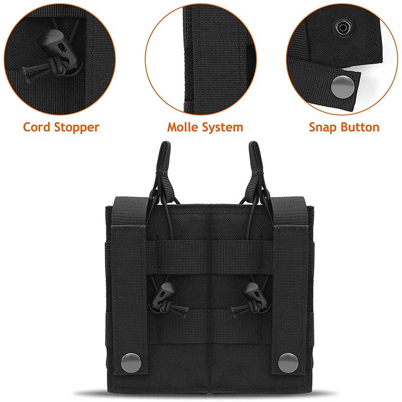 Tactical Molle Magazine Pouch Tactical Pouch Single/Double/Triple Rifle Pistol Mag Pouch 2-Layer Cartridge Holder for M4 M14 M16