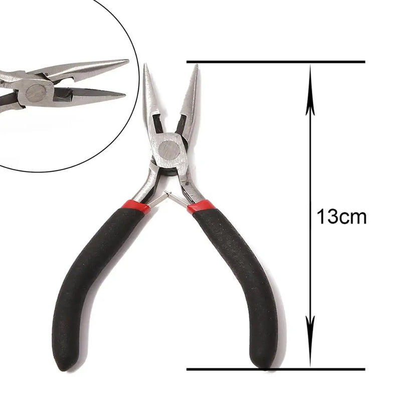 Mini Pliers Tools Set for Jewelry Making Beading round Flat Long Needle Nose Cutting Wire Complete Beading Jewelry Equipment Kit