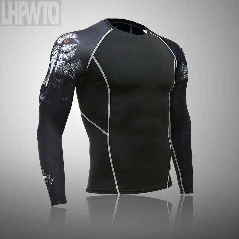 Men's Thermal Underwear Set MMA Tactics Fitness Leggings Base Compression Sports Suit Underwear Long Johns Men Clothing Brand