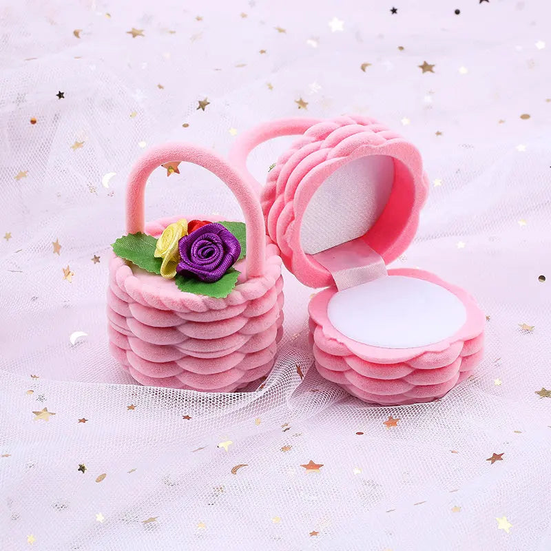 One Piece Velvet Jewelry Box Gift Box Container Wedding Ring Box Ring Case Earrings Holder For Jewelry Display & Gift Package