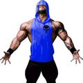 Men Bodybuilding Cotton Skulls Tank Top Gyms Fitness Hooded Vest Sleeveless Shirt Summer Casual Fashion Workout Brand Clothing
