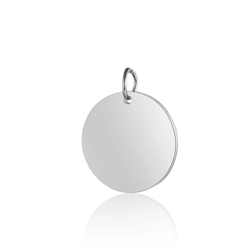 10pcs/Lot Mirror Polished Stainless Steel Round Shaped DIY Blank Charms For Making Bracelet Necklace Accessories 6-20mm