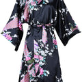 Silk Satin Wedding Bride Bridesmaid Robe Floral Bathrobe | SAMAG