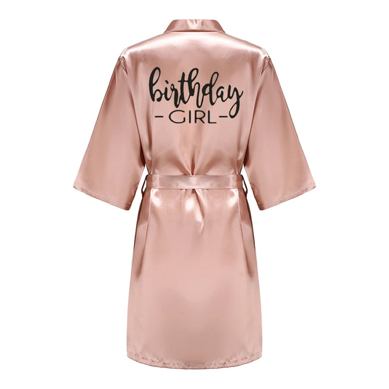 Birthday Party Girl & Entourage Satin Printing Women | SAMAG
