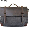 Vintage Military Canvas Leather Men Messenger Bag Men Shoulder Bag Men Bag tote Handbag Leather Briefcase Crossbody Bag Sling