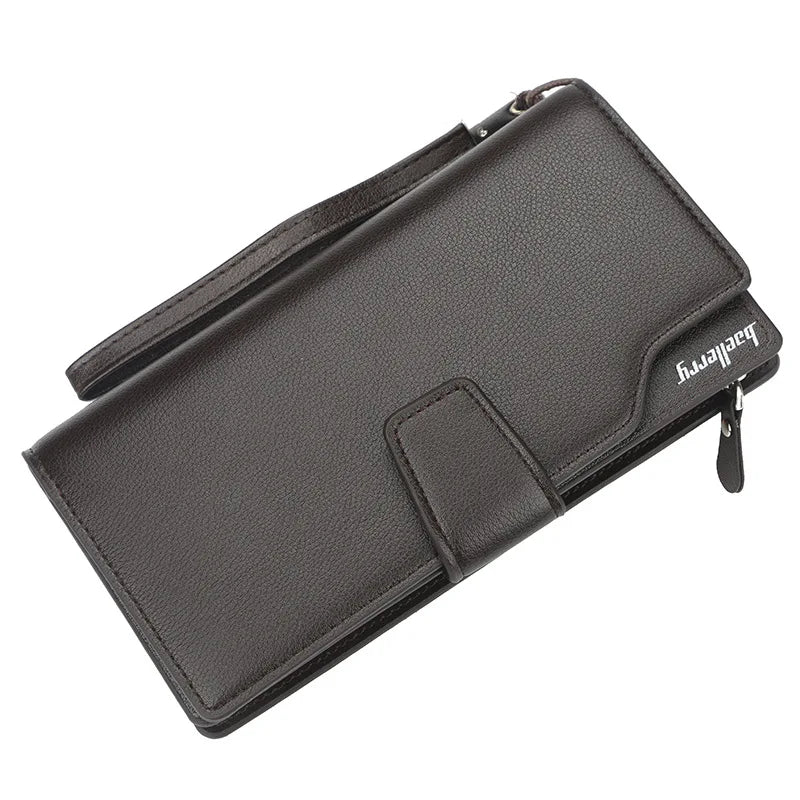 New Card Holder Men Wallets Business Long Design Quality Fashion Casual Men Purse Zipper Multi-function Wallets
