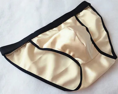 100% Mulberry Silk Men Panties Male Sexy Underwear