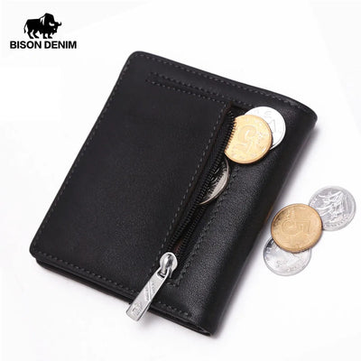 BISON DENIM Fashion Purse Men's Genuine Leather Wallet | SAMAG