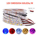 LED Strip Light 12V 24V 2835 5050 5054 5M RGB White Pink Red Blue Flexible LED Tape Ribblon 120LED 60LED 480LED Waterproof Decor