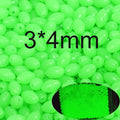 INFOF 100-500pcs/lot Soft Egg Beads Fishing Stop Luminous Oval Rubber Stopper Night Fly Fishing Accessories pesca