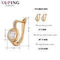 Xuping Jewelry Fashion Hot Sale Trendy Huggies Earring with Synthetic Cubic Zirconia for Girl Gifts 20160