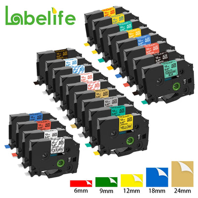31 Colors TZe-231 TZe-131 Label Tape 12mm Compatible | SAMAG