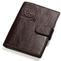 KAVIS Genuine Leather Wallet Men Passport Holder Coin Purse Magic Walet PORTFOLIO MAN Portomonee Mini Vallet Passport Cover