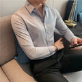 Plus Size S-7XL Men Dress Shirt Autumn Long Sleeve Solid | SAMAG
