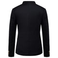 Men's Black Stand Up Collar Blazer Coat, Wedding Party Dress Jacket, Asia Sizes Slim-Fit Single Breasted Jaqueta, Blue Red Tops.