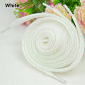 1 cm Width Colorful Lurex Shoelaces Trendy Bright Colorful Fall Winter Shoelaces Sneaker White Casual Sports Leather Shoes Laces