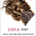 Doreen Full Head Brazilian Machine Remy Clip in Hair Extensions Human Hair 100% Real Natural Hairpiece Clips On 120G 14 To 22