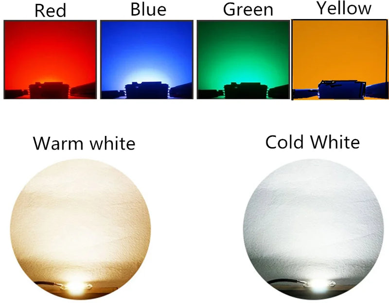 1-20PCS LED COB Hight Power 50W AC 220V Red Blue Green Lamp Chip Smart IC Fit For DIY Driverless Integrated Driver Flood Light