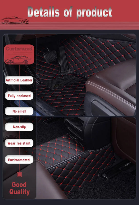 For Nissan Qashqai J11 2022 2021 2020 2019 2018 2017 2016 2015 2014 Car Floor Mats Carpets Styling Pedal Foot Rugs Custom Covers