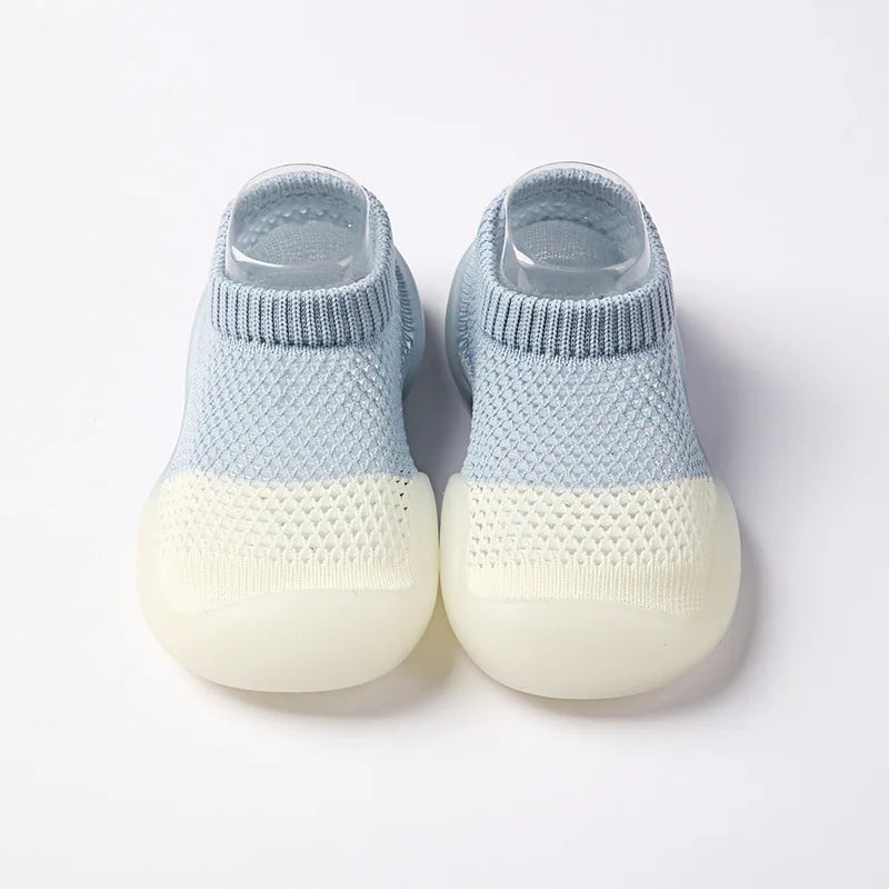 Baby Socks Shoes Kids Toddler First Walkers Soft Non-Slip Sole Knit Breathable Rubber Floor Shoes for Boys & Girls