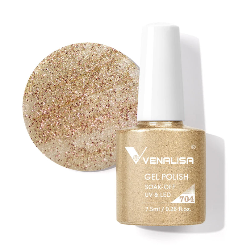 VENALISA Non Cleansing Topcoat Nail Art 7.5ml Soak off Base Coat Foundation No Wipe Top Coat Nail Gel Funny Bunny Gel Varnish